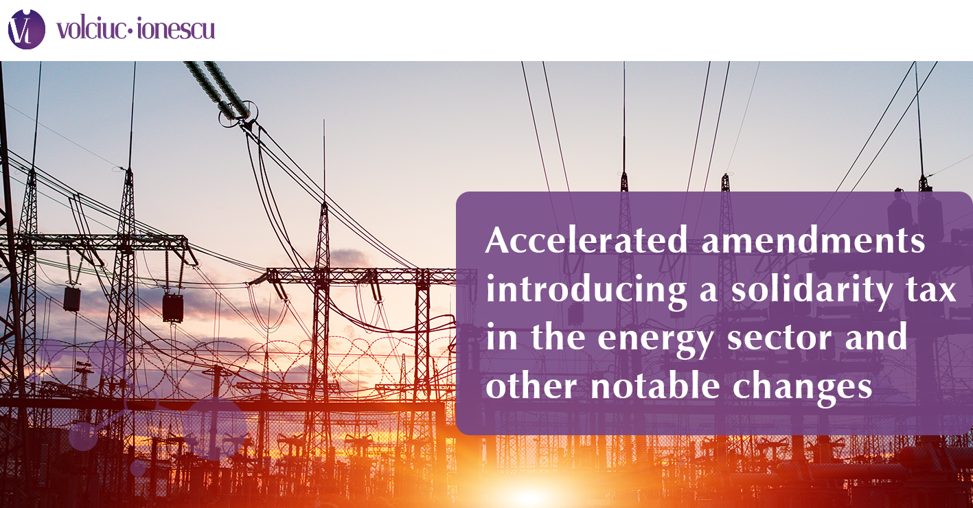 Accelerated amendments introducing a solidarity tax in the energy sector and other notable changes